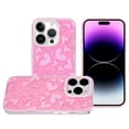 thumbnail image 3 of Designed for Apple iPhone 15 Pro Max Fashion IMD Design Pattern Cute Design Hybrid with Magnetic Circle MagSafe Compatible Phone Case Cover [Hearts Pink], 3 of 4