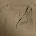 thumbnail image 3 of Kalauyu Mens Henley Shirts Short Sleeve Cotton Casual Summer Basic T-Shirts Solid Collarless Shirts for Work, 3 of 7