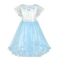 thumbnail image 1 of Robe Fille Cape Robe Bleue Butterfly Mariage 5 Ans, 1 of 6