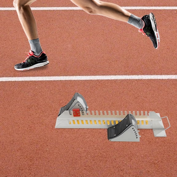 ToppiJoy 6 Angles Adjustable Starting Block Track and Field 25" Multi-Function Sprinter Pedals for Sprinting Aluminum Running Blocks for Plastic Runway Cinder Track