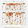 thumbnail image 4 of Fall Kitchen Curtains Autumn Window Curtains and Valances Set 24 Inch, Beautiful Falling Maple Leaves Short Tier Curtain, Orange Modern Small Kitchen Decor, 4 of 6