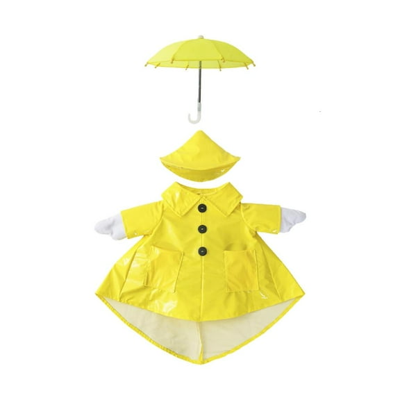 Rvaymup Porch Geese Waterproof Costume Plastic Raincoat And Umbrella Set For 17 Inch Yard Decoration