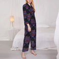 thumbnail image 3 of Yiaed Paisley And Owls Print Pajamas Women's Long Sleeve Sleepwear Soft Button Down Loungewear Pjs Lounge Set Nightwear Womens Pajama Pants-Small, 3 of 7