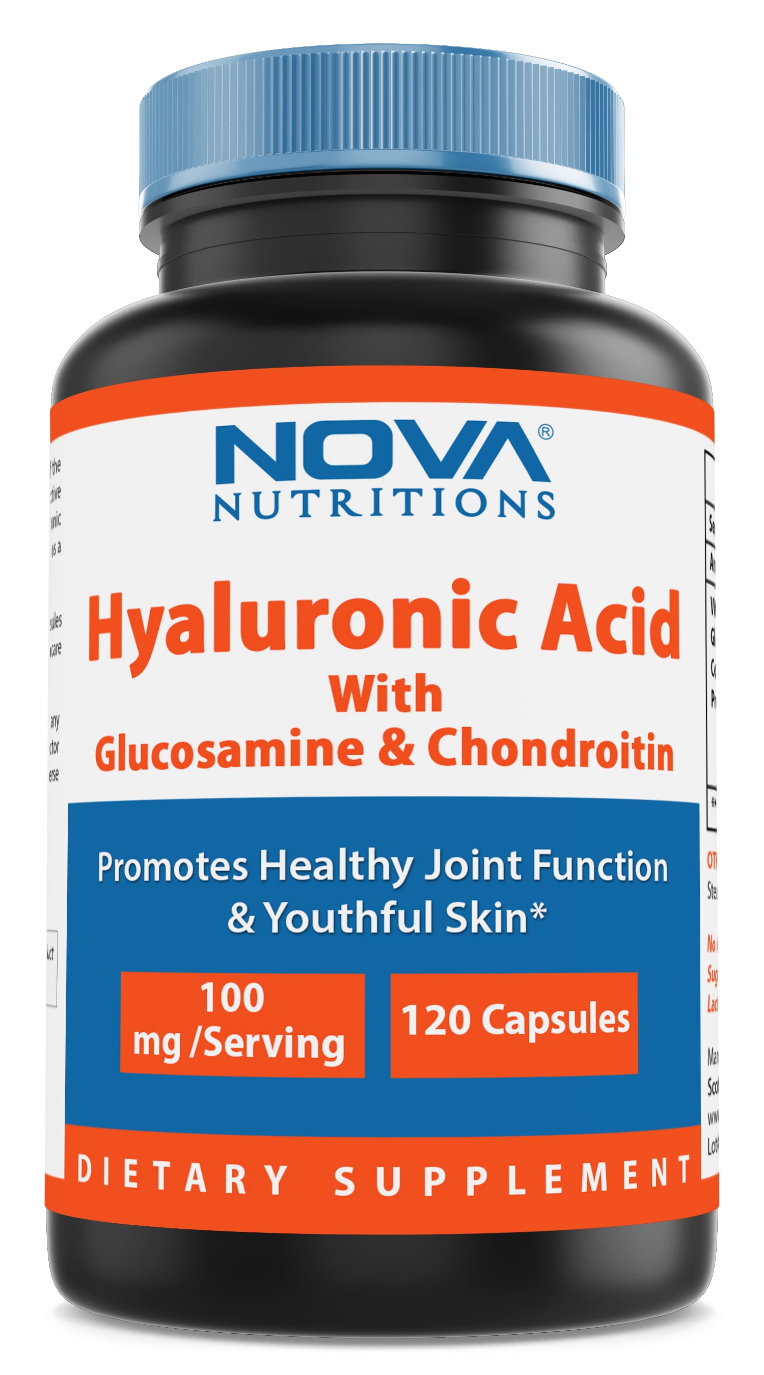Nova Nutritions Hyaluronic Acid with Glucosamine Chondroitin 100mg per