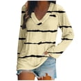 thumbnail image 2 of GaThRRgYP Spring Tops for Women 2025,Womens Tops Short Sleeve Pullover,Women's Fashion Loose Long Sleeve Blouse V-Neck Casual Pullover Tops Blouses, 2 of 4
