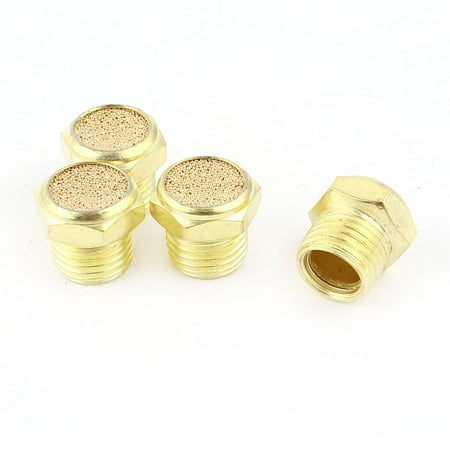 - Unique Bargains 6 x Chrome Plated Brass Air Pipe Fittings 1/4PT Male Thread Hex Socket Plug Cap