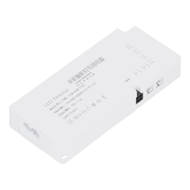 FUENTE DE ALIMENTACIÓN LED, EWD-12W-60W-20105 FUENTE DE ALIMENTACIÓN DE LUZ DE GABINETE PC RETARDANTE DE FUEGO PARA DESCRITORIO PARA EL GABINETE DE ESESPEJO PARA EL GABINETE/PORCHE