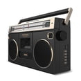 thumbnail image 3 of Ion Audio 1980S-Style portátil Bluetooth Boombox AM/FM Radio Cassette Player Grabador, Medidores VU, Grabación USB, Altavoces duales de graves altos de rango completo (Edición Dorada), 3 of 5