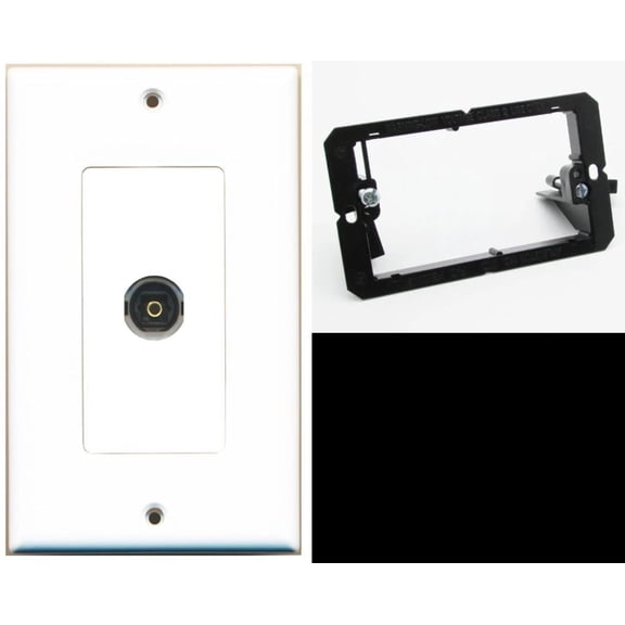 Ultra Spec Cables 1 Port Toslink-Optical Digital Audio Wall Plate w/Mounting Bracket