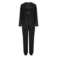 thumbnail image 4 of zfwon Womens Velour Tracksuits Set 2 Piece Sweatsuit Outfits Women's Long Sleeve Round Neck Velvet Tops and Jogging Pants Casual Comfy Loungewear with Pockets Autumn Winter Wear, 4 of 9