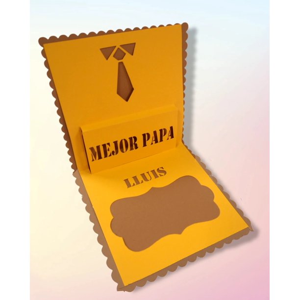 Tarjeta San Valentin personalizada. Tarjeta de felicitacion para papa, novio o amigoPostal 3d felicitacion .Eliges el modelo, nos dices el nombre que quieres que te pongamos. Envio ordinario. Envios 1