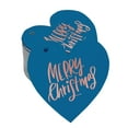 thumbnail image 1 of Inkdotpot 100 Pack Merry Christmas Favor Paper Tag Craft Real Rose Gold Foil Hang Tag, 1 of 6