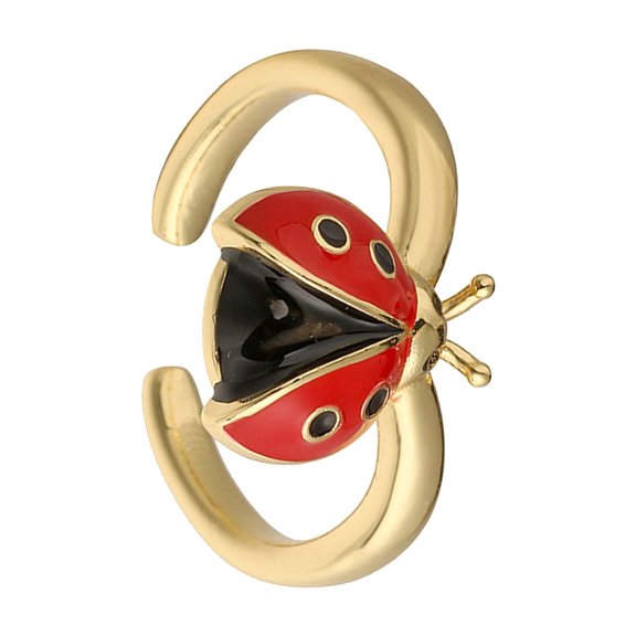 Six Star Ladybirds Inspired Adjustable Rings Artistic Enameled Detailing Trendy Handmade Jewelry Accessory Gift For Her
