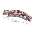 thumbnail image 4 of Large Automatic Tortoise Hair Clip for Women, White Acetate & Alloy Slide Barrette, Non-slip Design for Thick Hair, Pink, 4 of 7