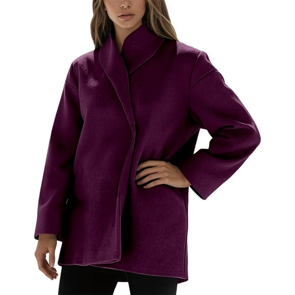 Huaizzzy Manteau Long Élégant Taille Européenne – Mélange à Capuche Coupe Ample pour l'Automne/hiver Manteaux d'Hiver Longs Ceinturés pour Femmes Manteau d'Hiver pour Femme Manteau Japonais Robe Manteau Manteaux en Laine Surdimensionnés pour Femmes Mignon