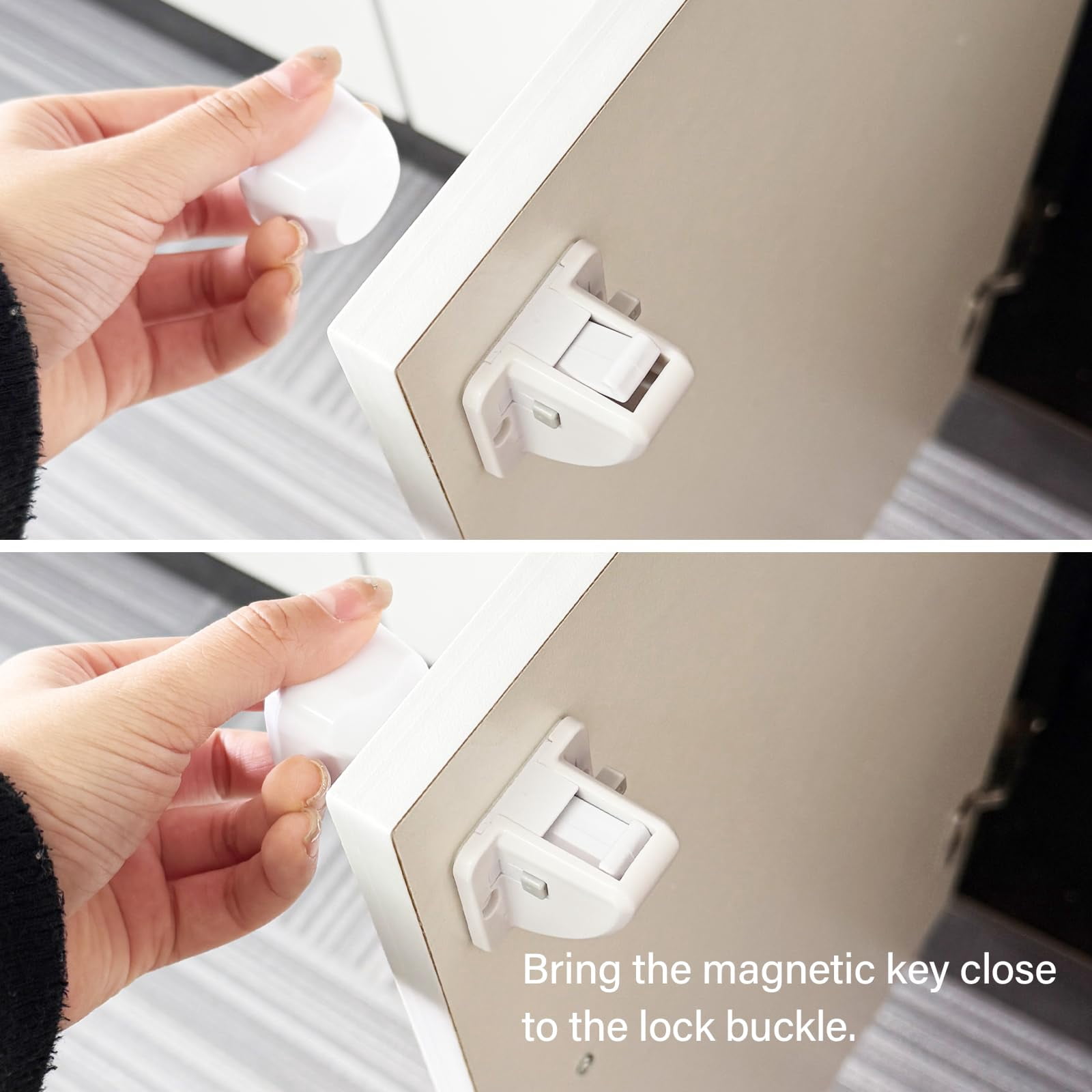 kimitimi 24 Pack Magnetic Cabinet Locks Baby Proofing - Child Safety Cabinet Latch Locks with Adhesive, No Drill or Tools Installation, for Cabinets Drawers Doors