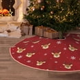thumbnail image 5 of Sikiie Reindeer Faces Festive Red Christmas Tree Skirt, Christmas Tree Decorations, Christmas Decor, Tree Mat Decoration(30-48IN)-36", 5 of 6