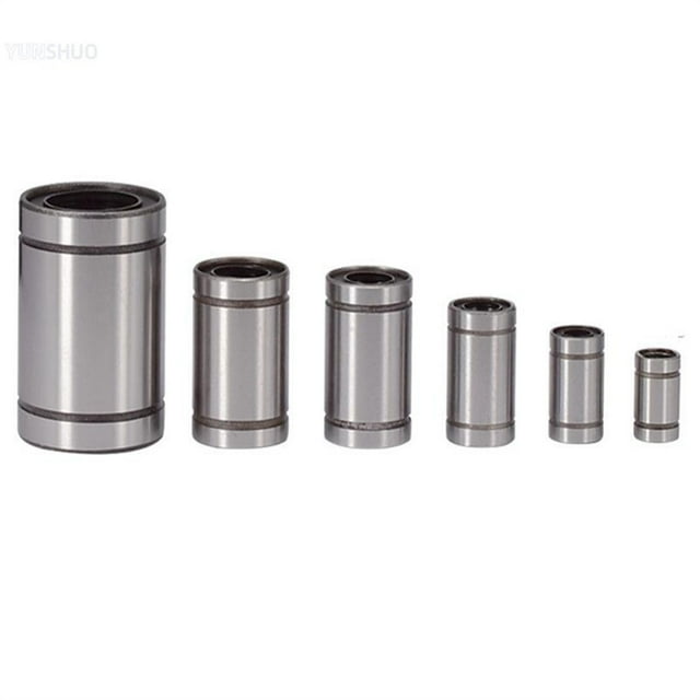 10 Pcs/ LM3UU LM6UU LM8UU LM10UU LM12UU LM16UU Roulement Linéaire 8mm Roulement Linéaire pour Bagues de Tige Pièces d'Arbre Linéaire, Faible Friction