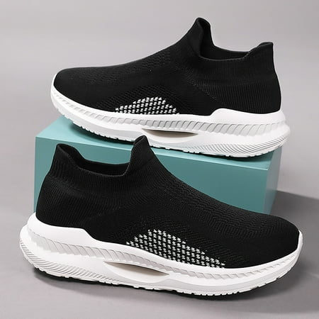

Aayomet Platform Sneakers for Women Women s Foreign Trade Sports Shoes Fly Woven Breathable And Versatile Non Slip Casual Black 8.5