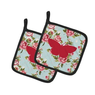 Caroline's Treasures BB1041-RS-BU-PTHD Pair of Pot Holders, 7.5HX7.5W, multicolor