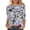 *30-Multicolor, variant on VBVC Women's 3/4 Sleeve Vintage Floral Tops,Ladies Lightweight Boho Pullover,Workout T-Shirts for Women,Multicolor,Size M