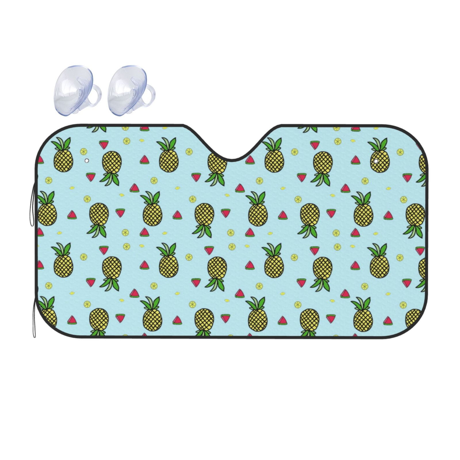 LNWH Car Sun Shade Windshield, Pineapple Watermelon Fruit Automotive