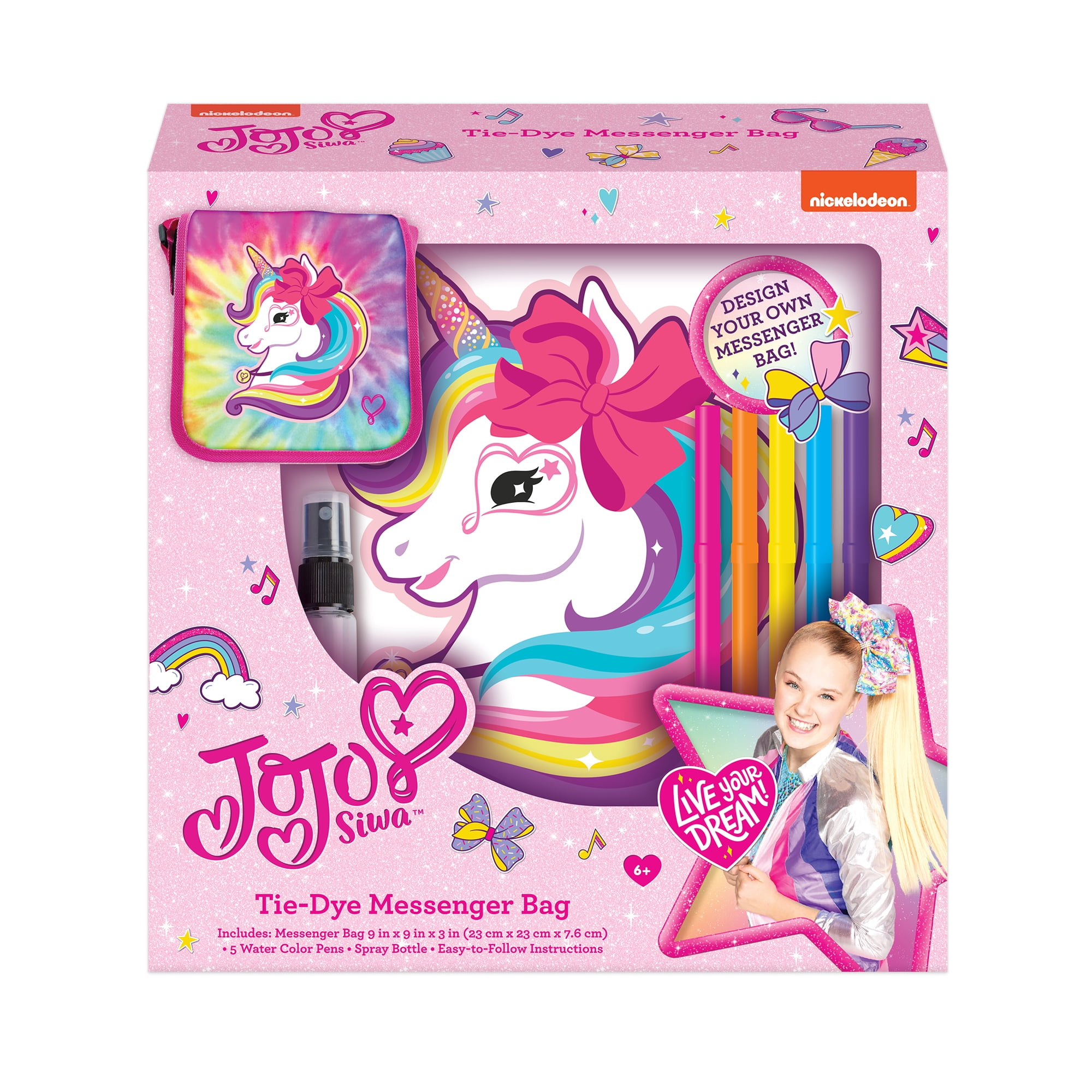 Nickelodeon JoJo Siwa Unicorn Tie-Dye Messenger Bag Craft Kit - Walmart
