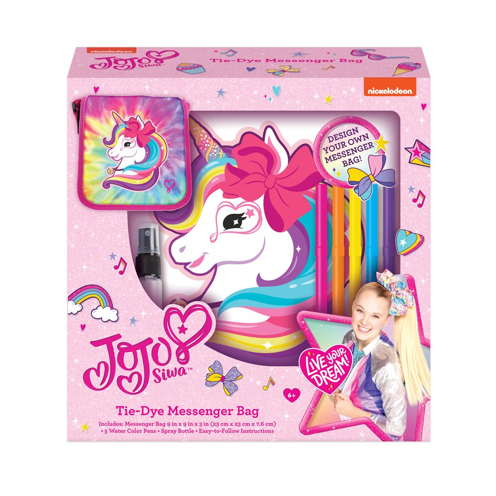 nickelodeon jojo siwa unicorn tie dye messenger bag craft
