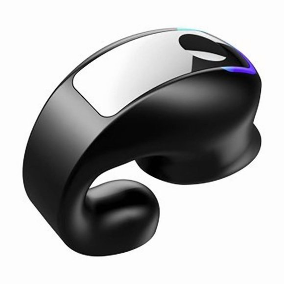 Auriculares Bluetooth de clip, diseño open‑ear sin estuche de carga, ligeros 6.5g, resistente al agua IPX4-Negro
