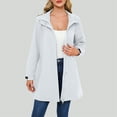 thumbnail image 2 of Godom Women Waterproof Lightweight Rain Jacket Long Windproof Loose Rain Coats Active Outdoor Hooded Windbreaker, 2 of 6
