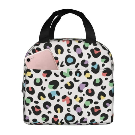 Insulated Lunch Bag for Women Men - colorful Leopard printA Leakproof Cooler Lunch Box for Women Men  Lunch Tote Bags for Work School Picnic Travel