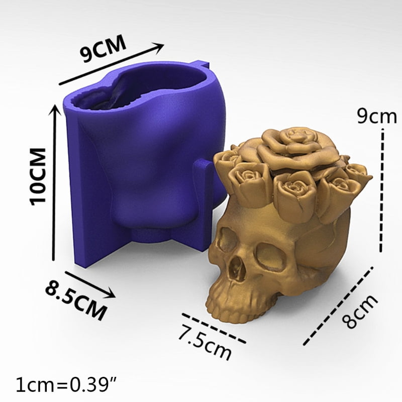 3D Rose Candle Epoxy Resin Mold Plaster Soap Silicone Mould DIY Crafts Home Ornaments Casting Tools