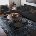 thumbnail image 6 of Cydiria Vintage Boho Traditional Oriental Faux Wool Area Rug, 2' x 3', Black, 6 of 8