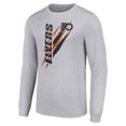 thumbnail image 2 of Men's Starter Heather Gray Philadelphia Flyers Color Scratch Long-Sleeve T-Shirt, 2 of 3