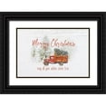thumbnail image 1 of Murdock, Ramona 32x23 Black Ornate Wood Framed with Double Matting Museum Art Print Titled - Merry Christmas Trees, 1 of 4