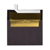 LUXPaper A7 Foil Lined Envelopes, 5 1/4 x 7 1/4, Peel & Press, 80 lb. Black w/ Gold Lining, 1000 Pack