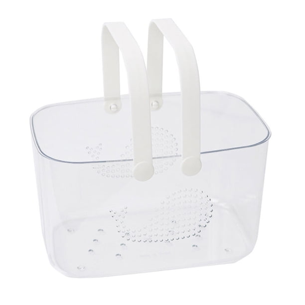GOOHOCHY Cesta de ducha, organizador de baño, cesta de almacenamiento de plástico con asa