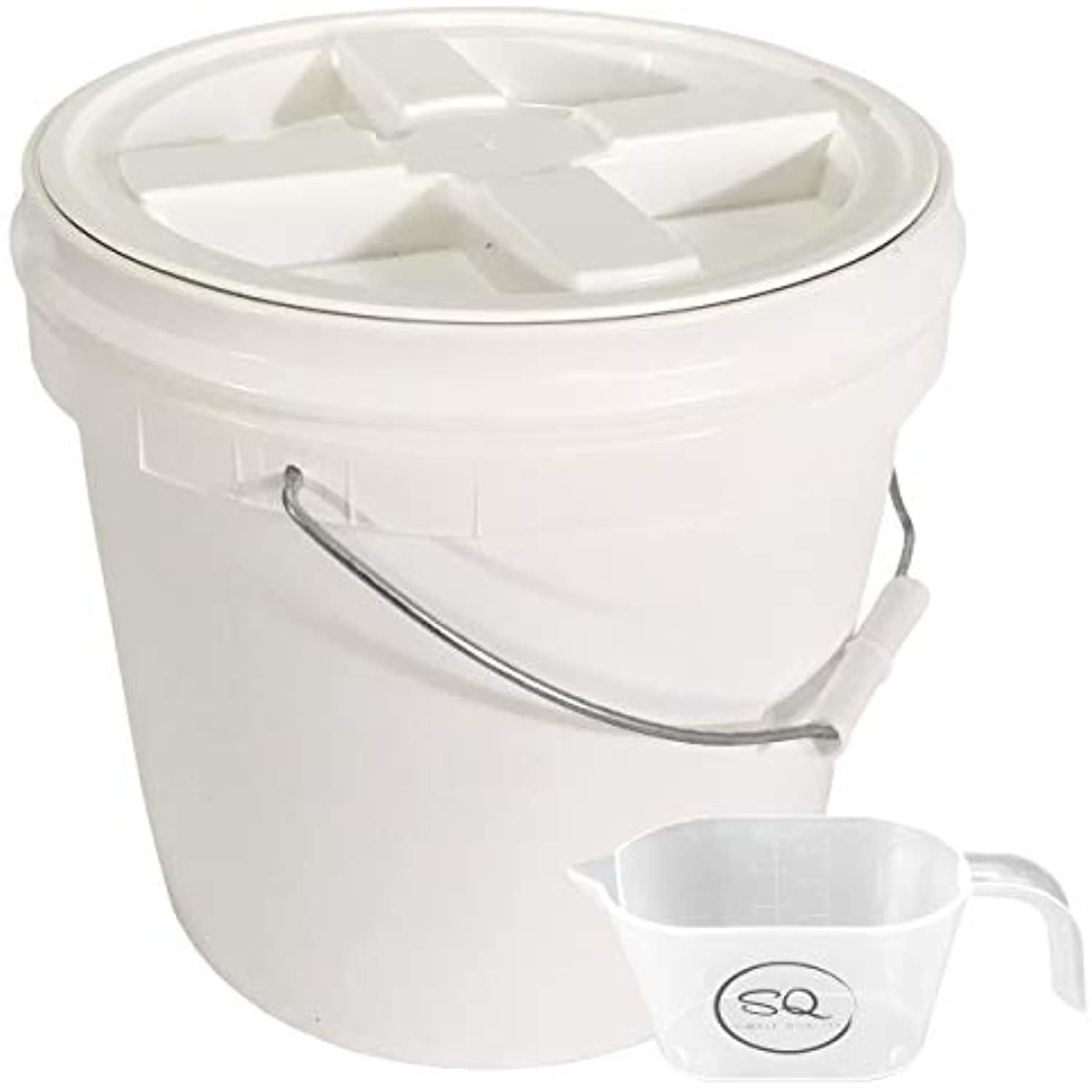2 Gallon Food Grade BPA Free Letica Bucket with Gamma Seal Lid Lid Has Been Installed To The