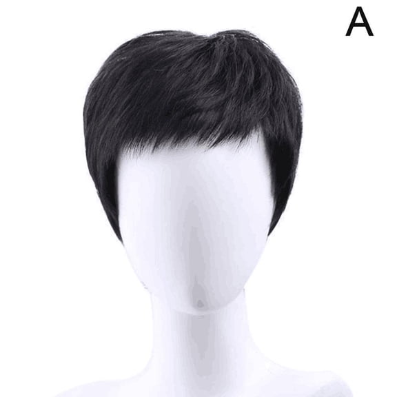 Mens Realistic Natural Looking Breathable Short Hair Wig Soft Human Hair Flat Top for Young & Elderly Men Undetectable Thin Skin Base Lightweight Comfort