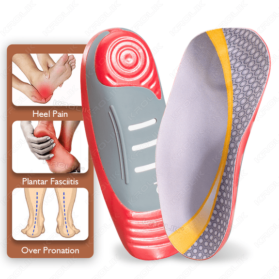 PU Half Orthopedic Insoles Plantar Fasciitis Arch Support Shoe Insert For Men Women Running Sneakers,1Pair