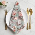 thumbnail image 2 of Pink Green Spring Floral Cloth Napkins, Vintage Botanical Summer Washable and Reusable Dinner Napkins Set of 6, Table Napkin for Kitchen Party Birthday Wedding Hotel Housewarming 20"x20", 2 of 9