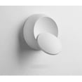 thumbnail image 4 of Lámpara de pared LED redonda en forma de media luna Aplique de pared giratorio de 360 ​​​​grados Lámpara de noche Aplique de pared para pasillo Sala de estar Dormitorio Aplique creativo (blanco) Ahorro de energía： 5 W + luz blanca cálida Sailing Electrónica, 4 of 5