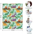 thumbnail image 4 of LightBlue Cartoon Dinosaurs Volcanoes Pattern Blanket,Comfortable Soft Flannel Throw Blanket,All Season,Warm Lightweight Blankets for Sofa Bed Couch Living Room Chair,30"x40", 4 of 4
