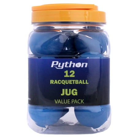 Python Blue Racquetballs (Value Pack - 12 Ball Jug/Standard Color w/Tournament