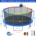thumbnail image 6 of Jump Into Fun Trampoline 8 10 12 14 15 16FT, 1000LBS Trampoline for Kids, Trampolines with Enclosure, Basketball Hoop, Wind Stakes, Galvanized Anti-Rust Coating, Outdoor Recreational Trampoline, 6 of 7