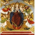 thumbnail image 2 of School of Avignon 26x26 Gold Ornate Wood Framed with Double Matting Museum Art Print Titled - The Assumption of The Virgin, 2 of 4