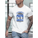 thumbnail image 1 of Stylish PAPA Letter Print Crew Neck Tee - Lightweight, Breathable, Comfortable, Summer Trendy Casual Top for Everyday Wear - Machine Washable, No Dry Clean, Regular Fit, 1 of 5