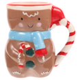thumbnail image 1 of Snowman Cereal Cup Christmas Breakfast Cup Christmas Mug Christmas Gift Mug Soup Cup, 1 of 6