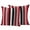 Red Gray Black, variant on 2 Pack Outdoor Waterproof Throw Pillow Covers,Black Red Grey Vertical Stripes Decorative Square Patio Pillowcases for Chair Couch Sofa 16x16in