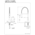 thumbnail image 5 of Gourmetier LS8771DPL Paris Single-Handle Deck-Mount Pre-Rinse Kitchen Faucet, Polished Chrome, 5 of 8